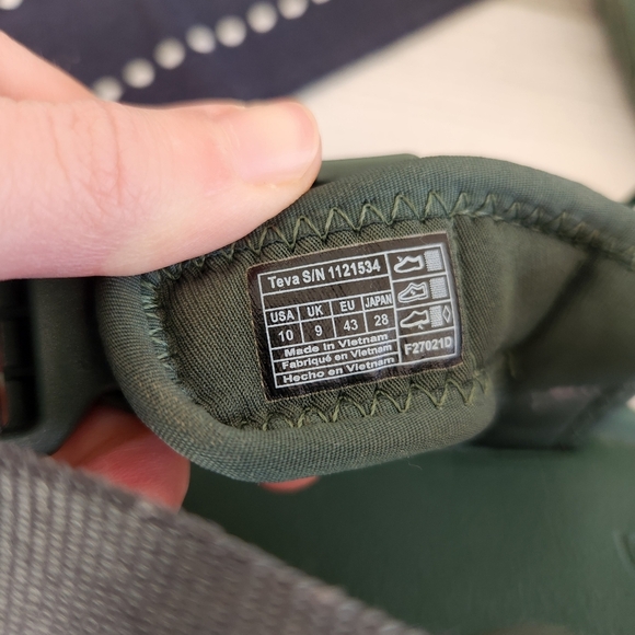 Teva Hurricane Verge Green Strappy Sandals Size 10 - Picture 8 of 9